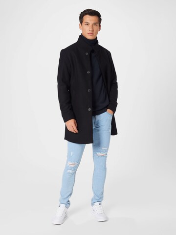 JACK & JONES Kevad-sügismantel 'Connor', värv must