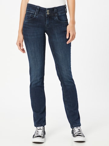 Coupe slim Jean 'Gen' Pepe Jeans en bleu : devant