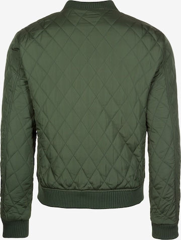 Urban Classics Between-Season Jacket 'Diamond Quilt' in Green
