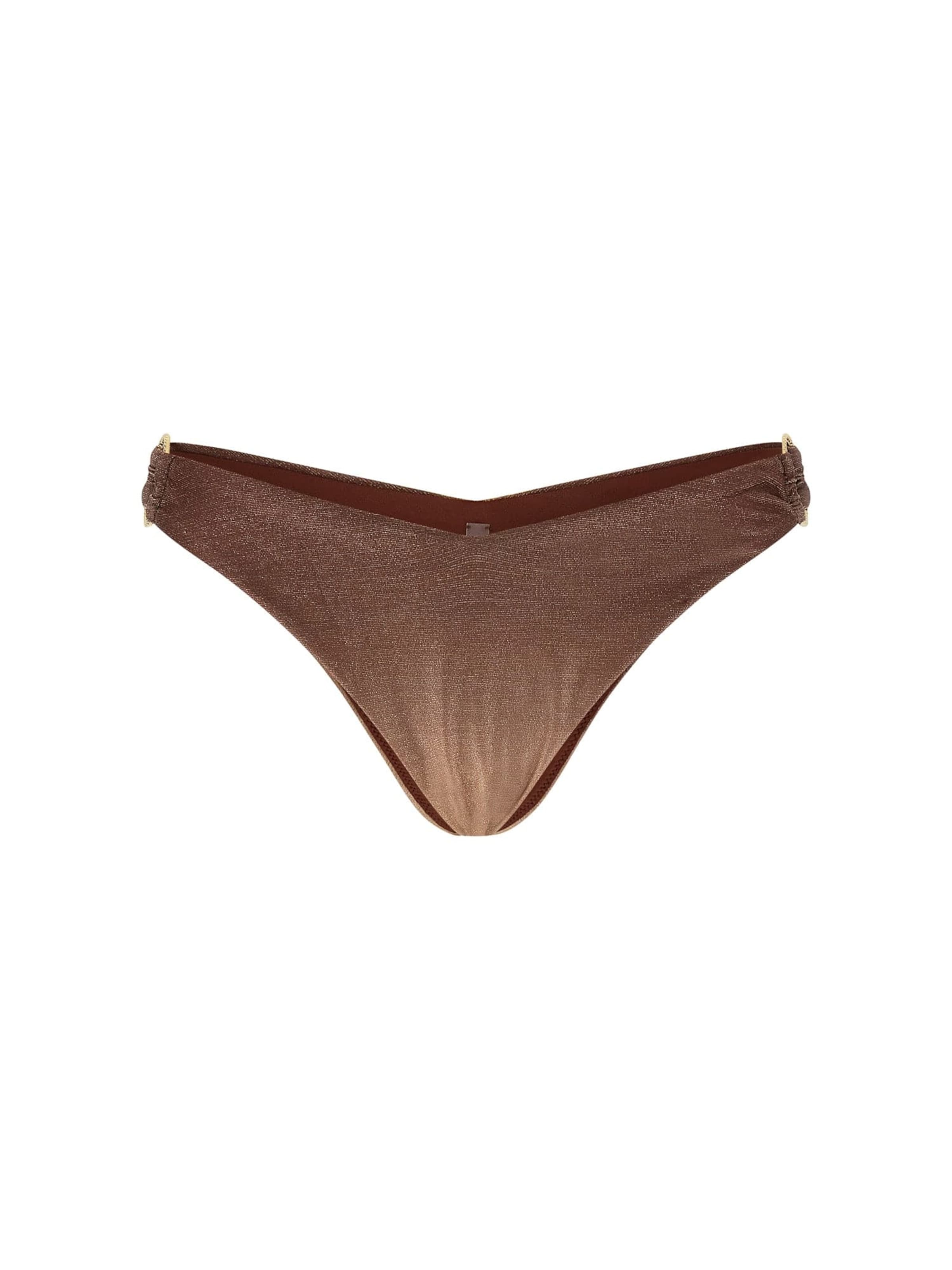 GUESS Bikini Bottoms in Brown: front