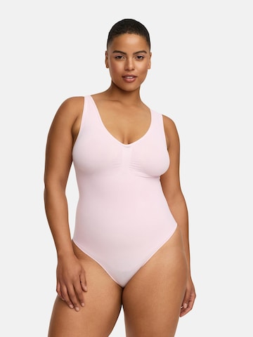 Body modelant 'Tank Bodysuit Sculpting Shapewear mit String' cfab (formerly creamy fabrics) en rose : devant