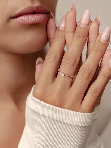 Dear Me - Anillo 'Together Diamond' en plata: frente