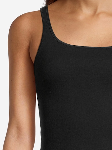 Nina von C. Unterhemd 'Fine Cotton' in Schwarz