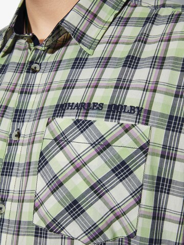 Charles Colby Comfort fit Button Up Shirt 'Duke Archibine' in Blue