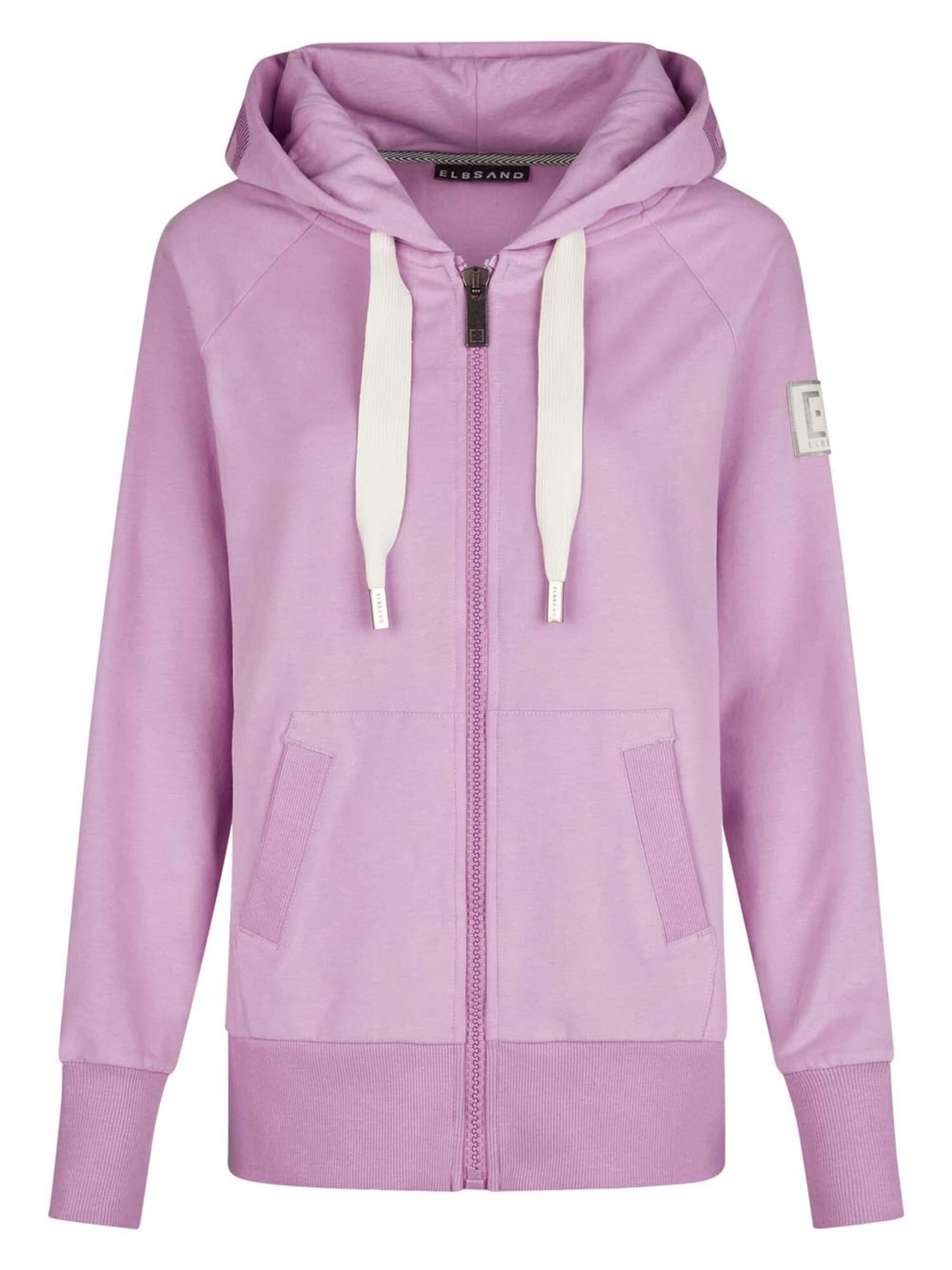 Elbsand Sweatvest 'Kelda' in Lila: voorkant