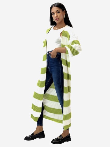 Elara Lang cardigan i grøn