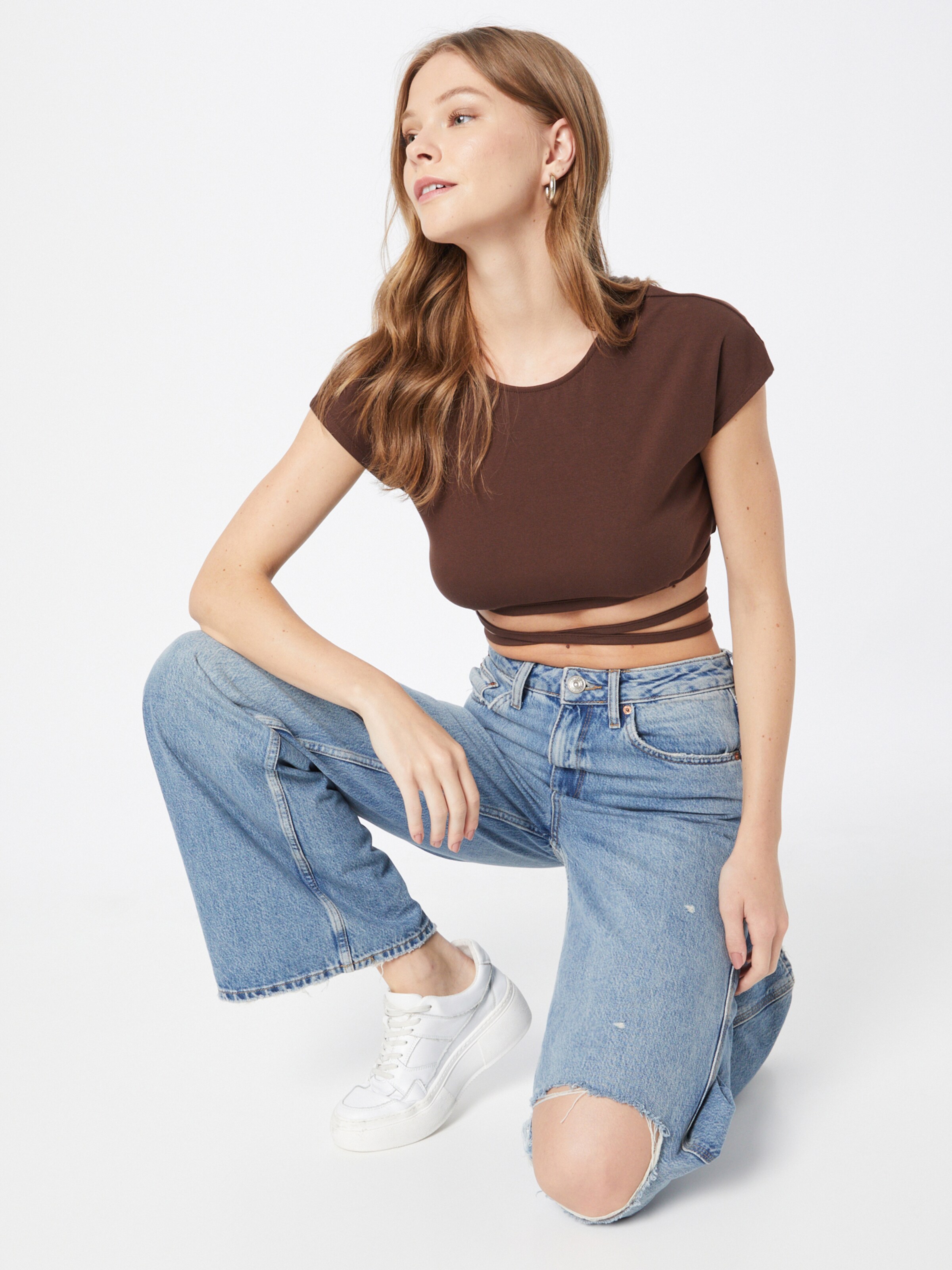 Frauen Shirts & Tops Fashion Union T-Shirt 'FRANKLIN' in Dunkelbraun - BJ84223 Frauen Shirts & Tops Fashion Union T-Shirt 'FRANKLIN' in Dunkelbraun - BJ84223