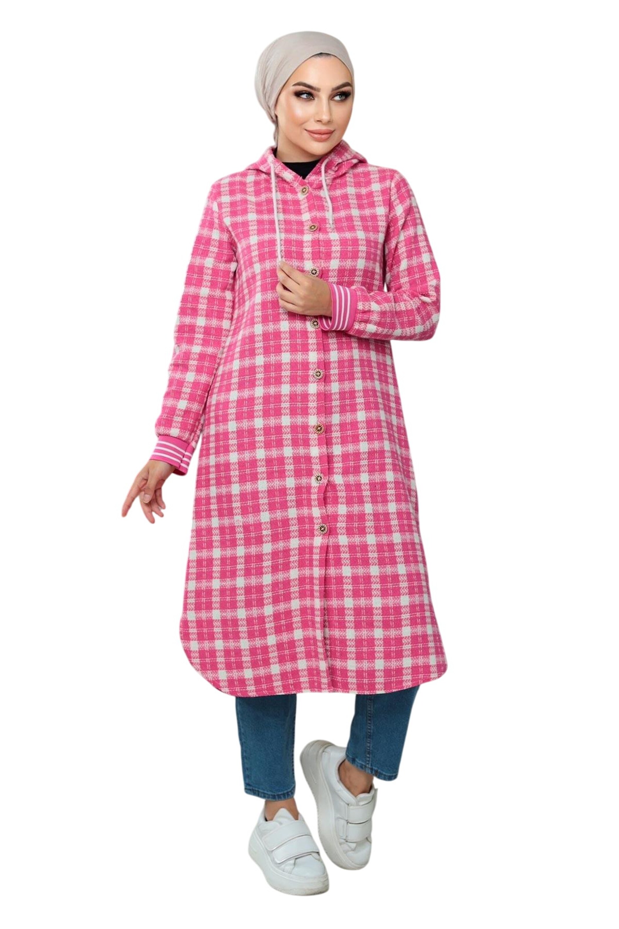 MODAMIHRAM Summer Coat in Pink: front