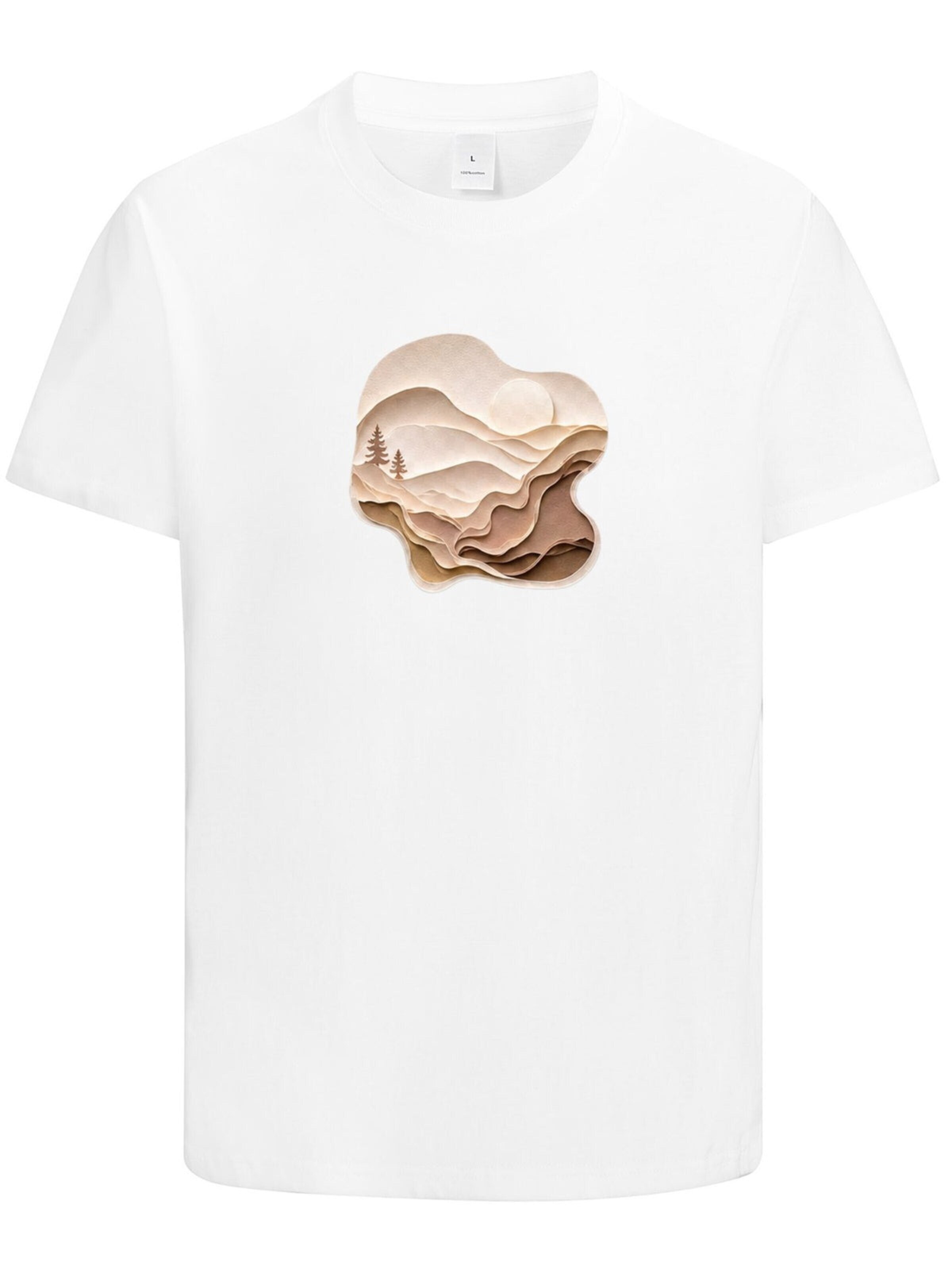 HUSKSWARE Shirt 'Herren T-Shirt mit abstraktem Grafikprint' in White: front