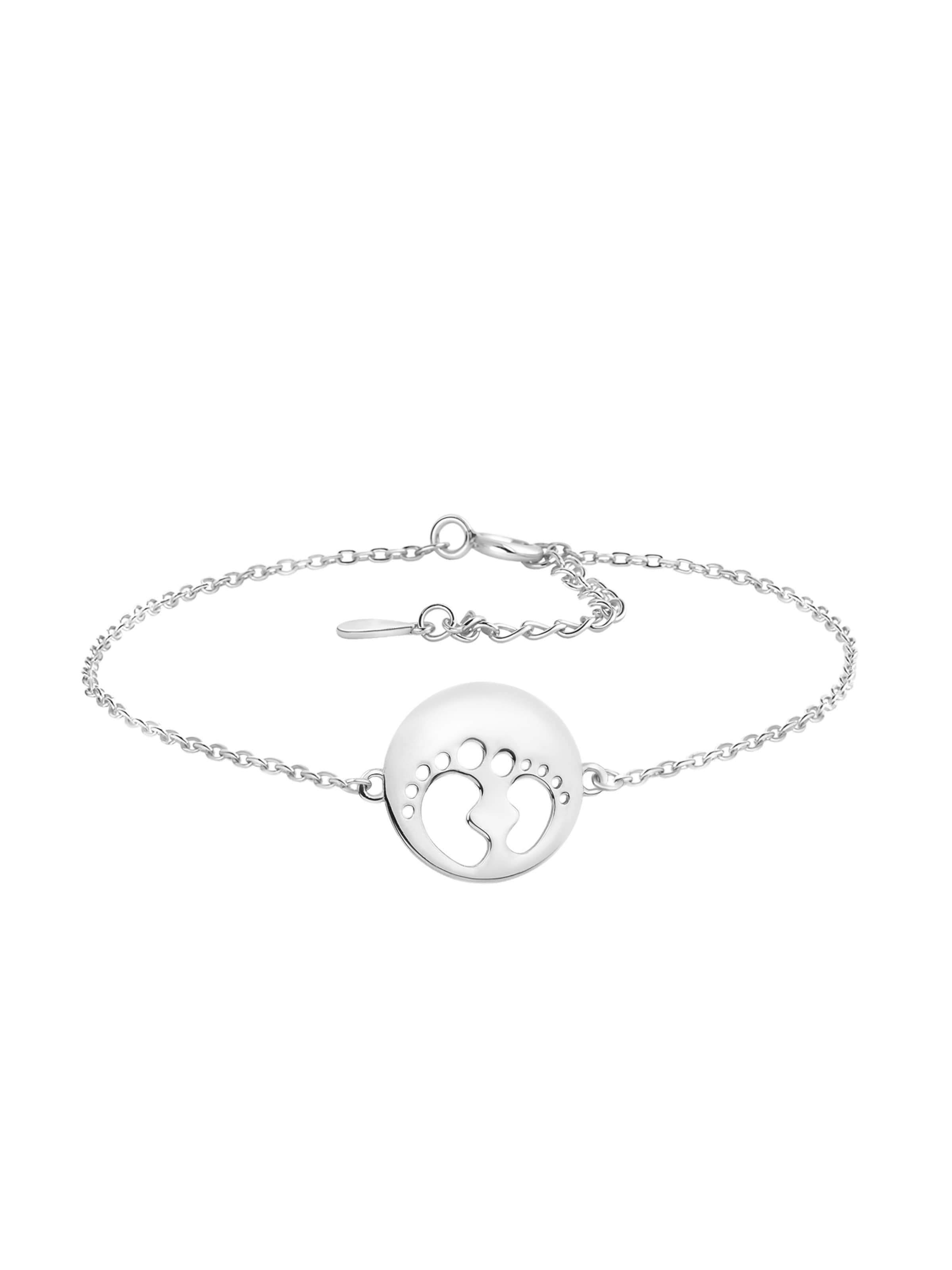 Sofia Milani Armband 'Footprint'‌‌‌‌‌‌‌ in Silber: Vorderseite