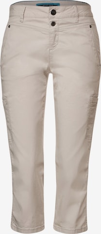 Coupe slim Pantalon STREET ONE en beige : devant