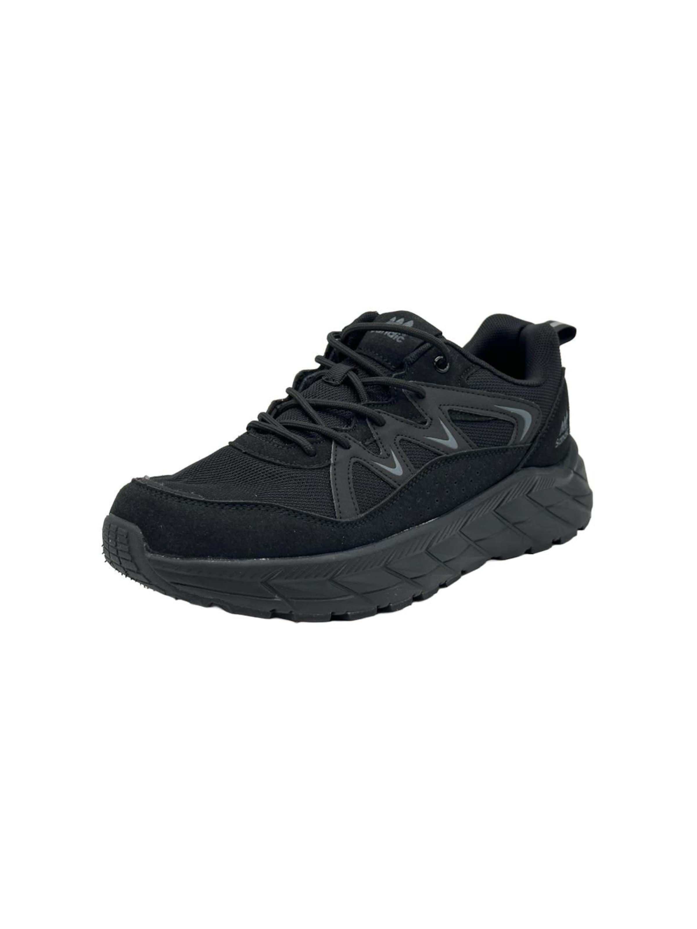 Nowaland Athletic Lace-Up Shoes 'Sportlicher Schnürschuh mit atmungsaktivem Mesh' in Black: front