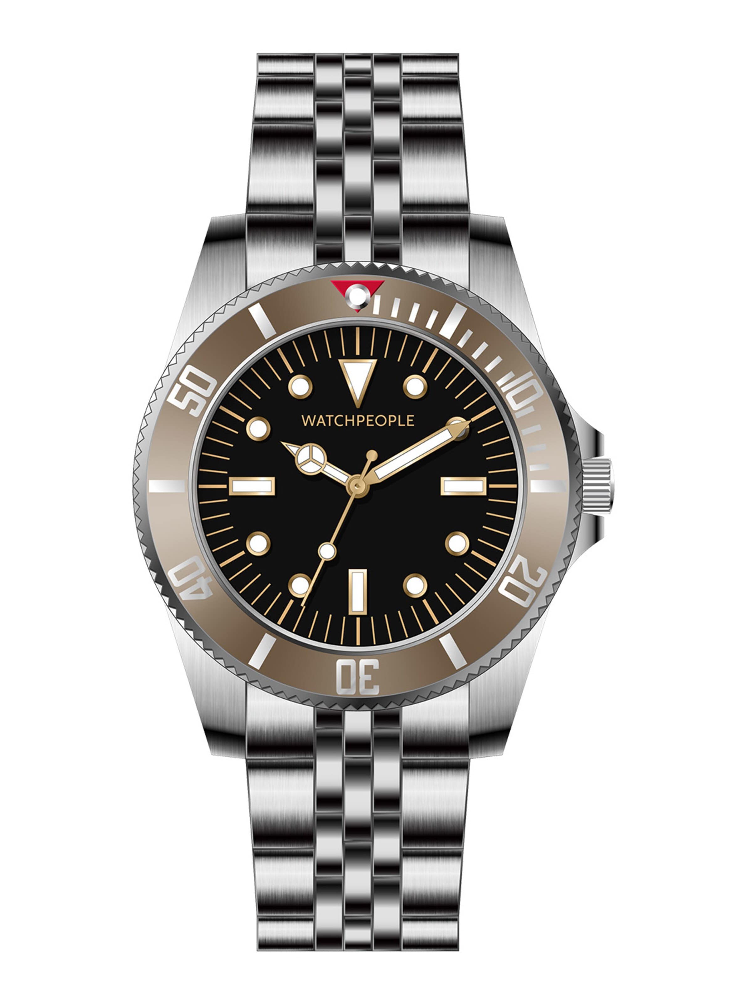 WALTER GROPIUS Analog Watch 'BS FLAT IRON V' in Silver: front
