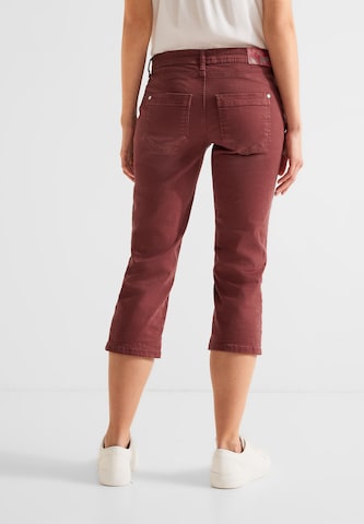 STREET ONE Slimfit Jeans in Rot