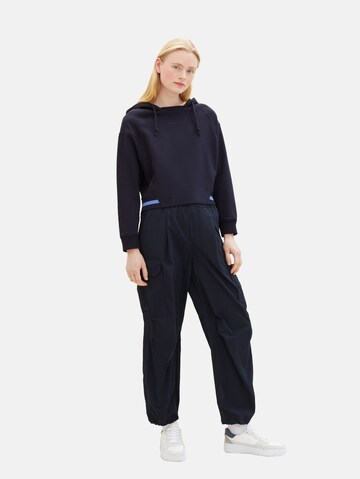 TOM TAILOR DENIM Lużny krój Bojówki w kolorze niebieski