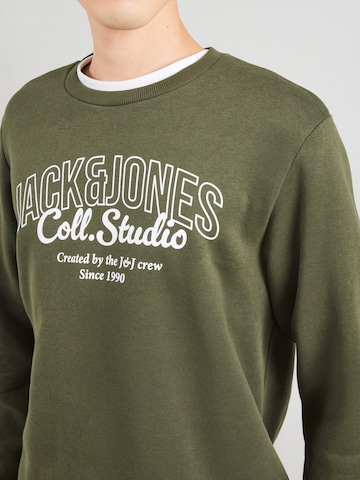 JACK & JONES Sweatshirt 'JJMAKOTO' in Groen