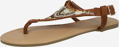 Hailys Zehentrenner 'Pearl' en cognac, Vue avec produit