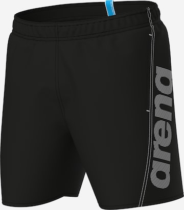 juoda ARENA Maudymosi šortai 'FUNDAMENTALS  LOGO BOXER': priekis