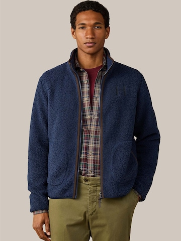 Hackett London Fleecejacke in Blau: Vorderseite