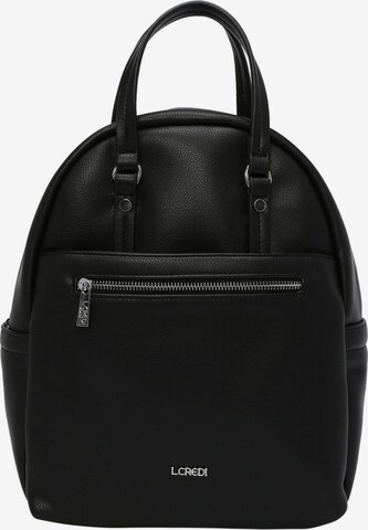 L.CREDI Backpack 'Filippa' in Black: front