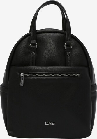 L.CREDI Rucksack 'Filippa' in Schwarz: predná strana