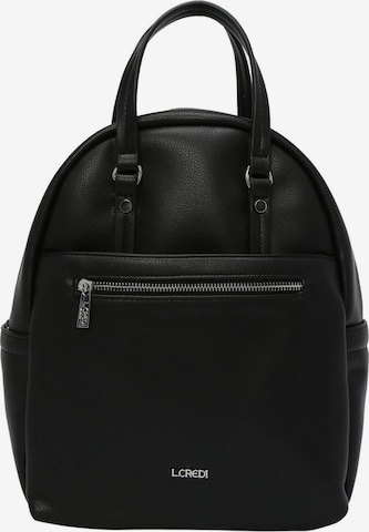 L.CREDI Rucksack 'Filippa' in Schwarz: predná strana