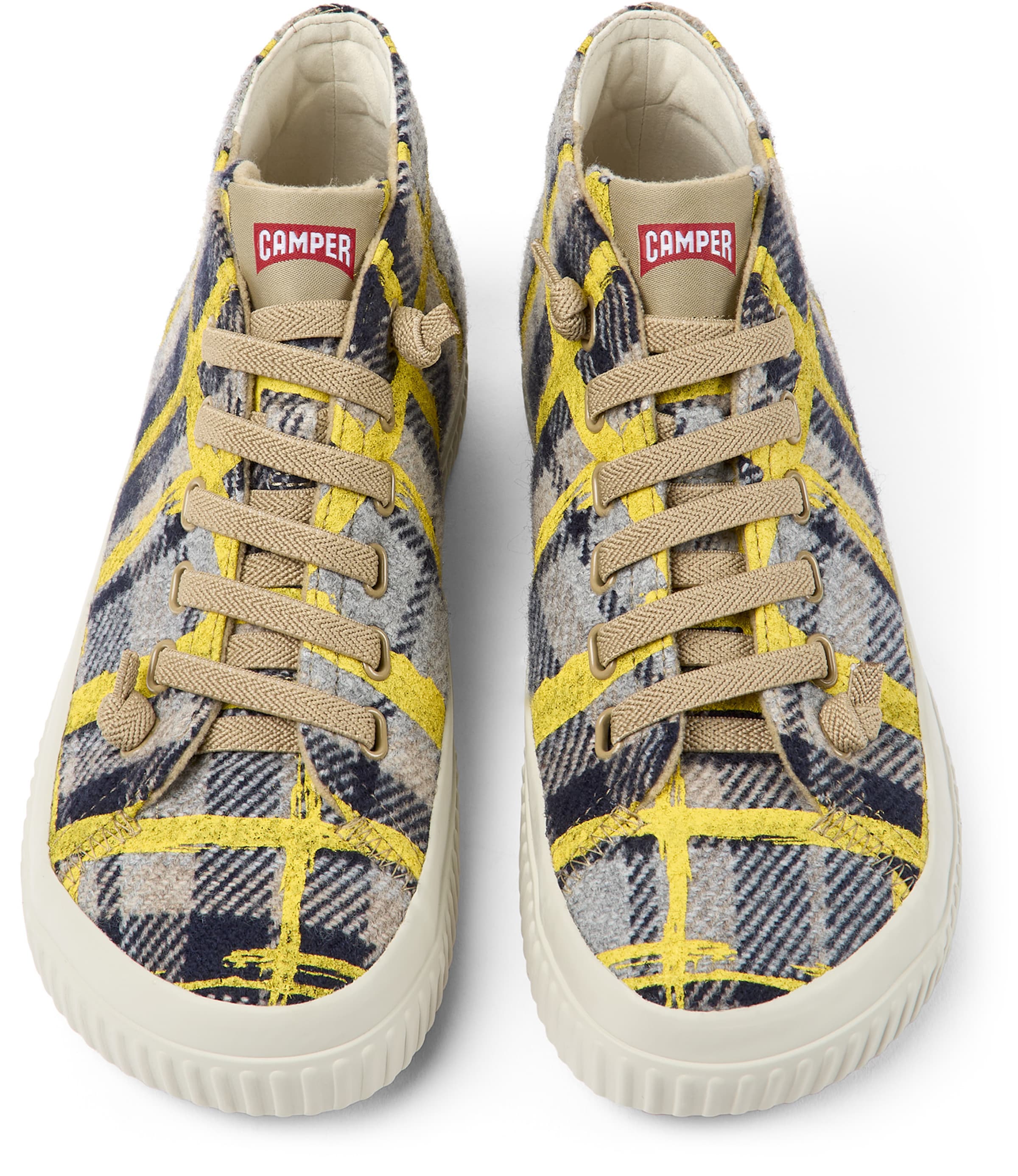 CAMPER High-Top Sneakers 'Peu Roda' in Beige