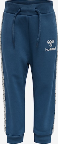 Hummel Regular Workout Pants in Blue: front