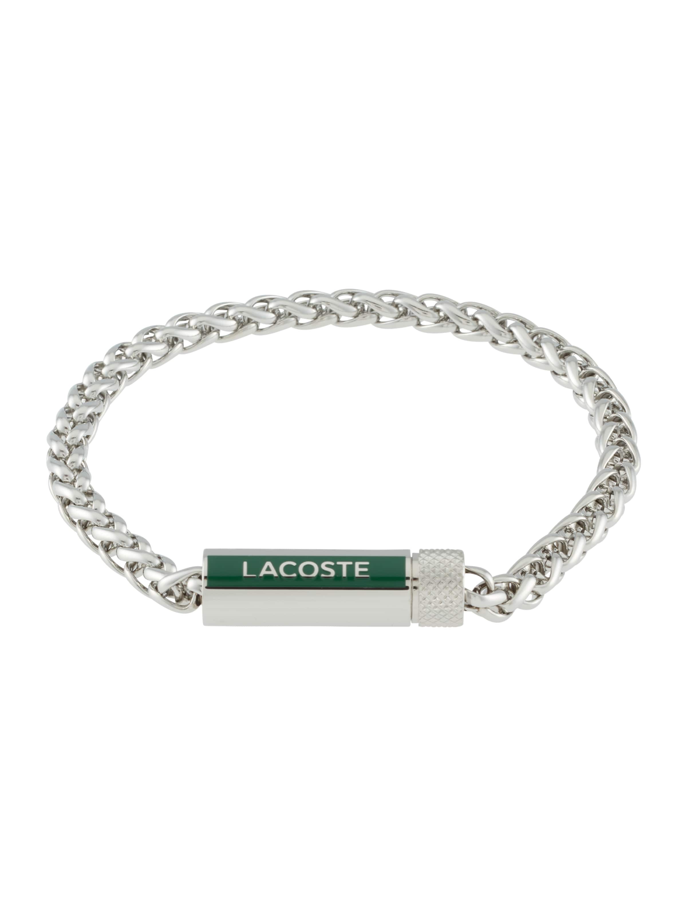 LACOSTE Armband 'SPELT' i silver: framsida