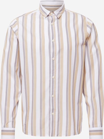!Solid Button Up Shirt in White: front
