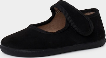 Scarpa bassa di Pisamonas in nero: frontale