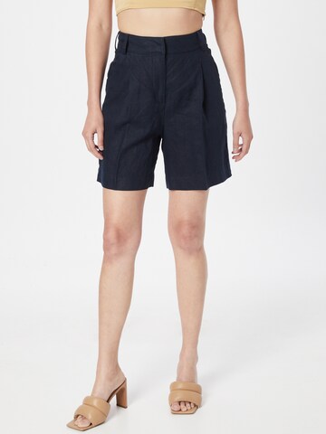 Sisley - Loosefit Pantalón de pinzas en azul: frente