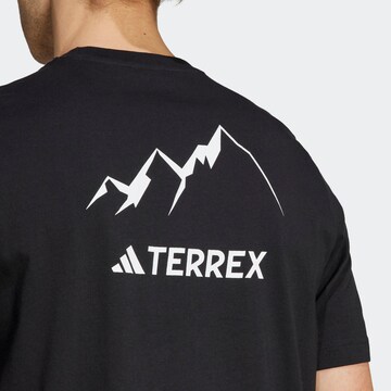 ADIDAS TERREX Functioneel shirt 'Graphic Mtn 2.0' in Zwart