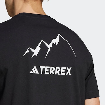 ADIDAS TERREX Functioneel shirt 'Graphic Mtn 2.0' in Zwart