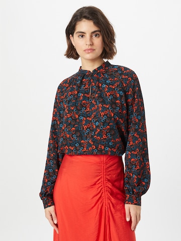 QS Blouse in Blauw: voorkant