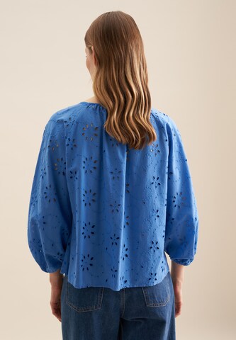 Chemisier 'Schwarze Rose' SEIDENSTICKER en bleu
