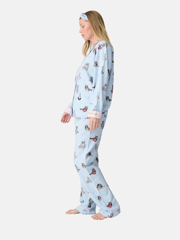 PJ Salvage Pyjama ' Flannels ' in Blauw