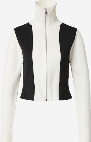 EDITED Gebreid vest 'Uli' in Zwart: voorkant