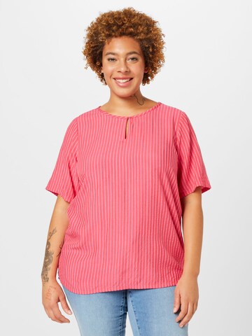 Camicia da donna di ONLY Carmakoma in lilla: frontale