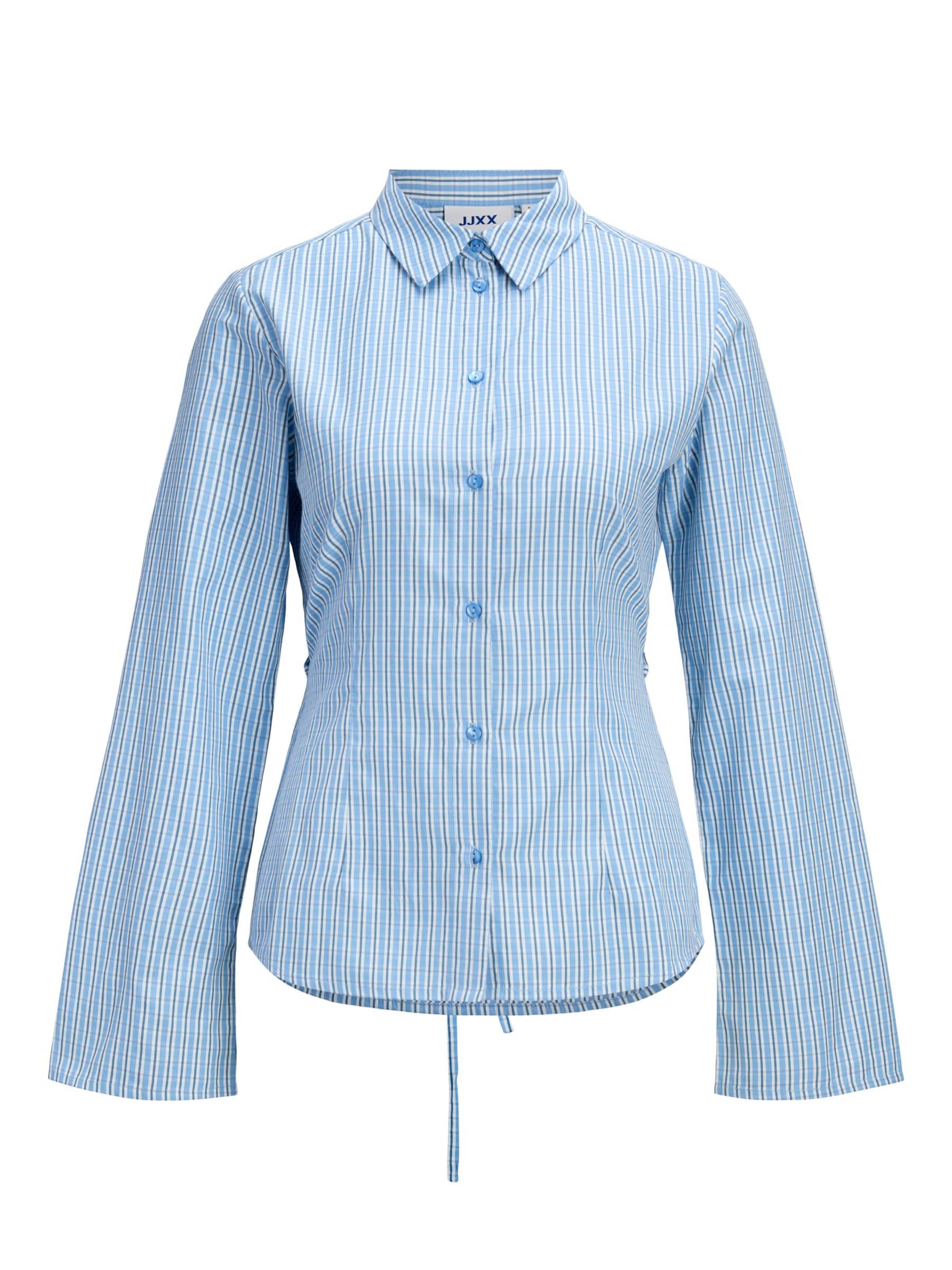 JJXX Blouse 'JXCaro' in Cyan blue / Light blue / Grey / White, Item view