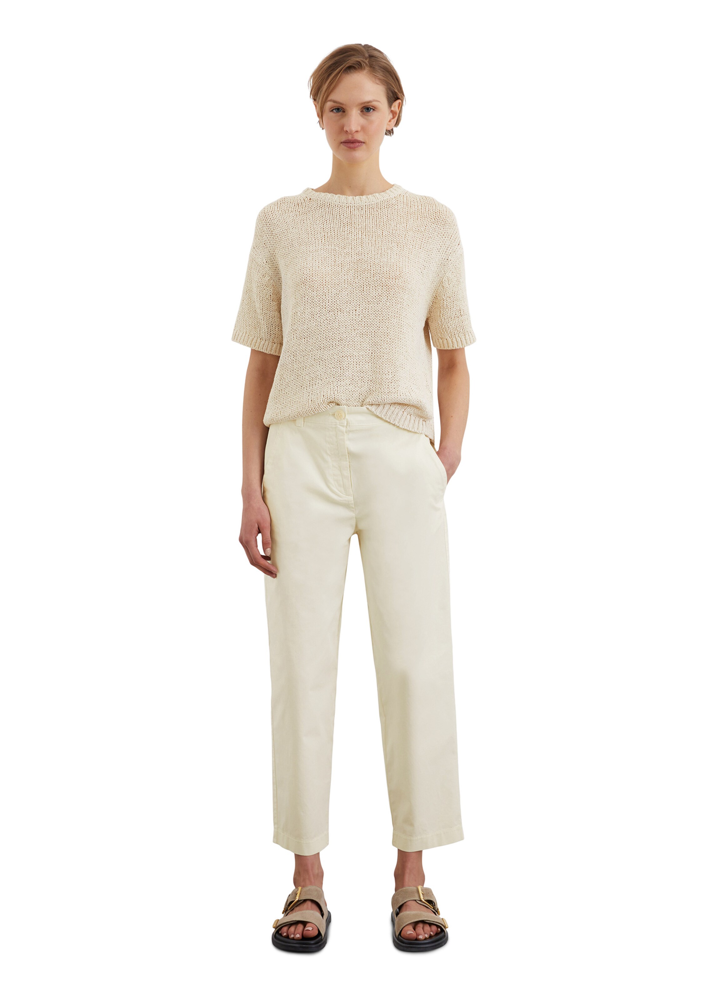 Marc O'Polo Loosefit Broek in Wit