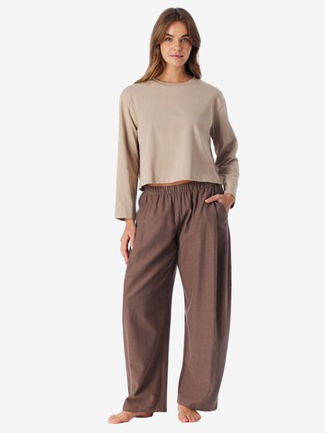 Pantalon de pyjama ' Mix Relax ' SCHIESSER en marron