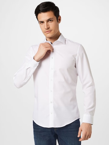 SEIDENSTICKER Slim fit Business Shirt in White: front