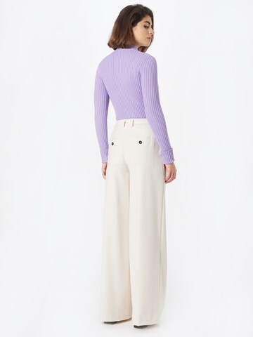 DRYKORN Wide leg Pleat-Front Pants 'ELATE' in White