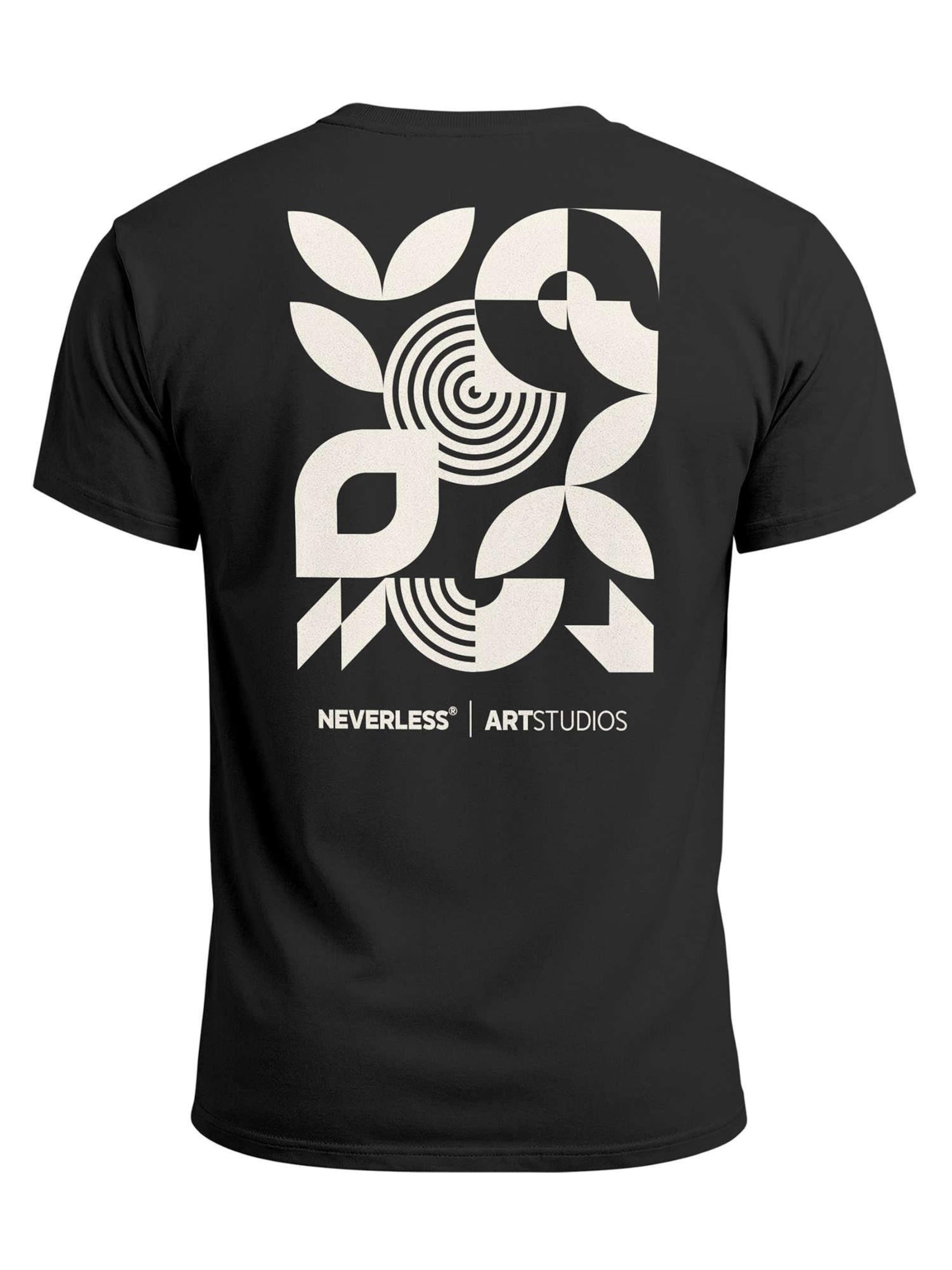Neverless Shirt 'Modern Art' in Black: front