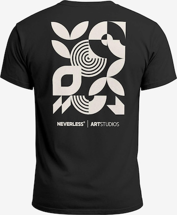 Neverless Shirt 'Modern Art' in Black: front
