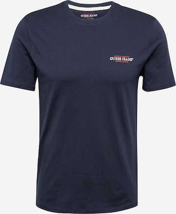 T-Shirt 'American Tradition' GUESS JEANS en bleu : devant