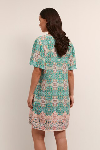 Cream Dress 'Alora' in Green