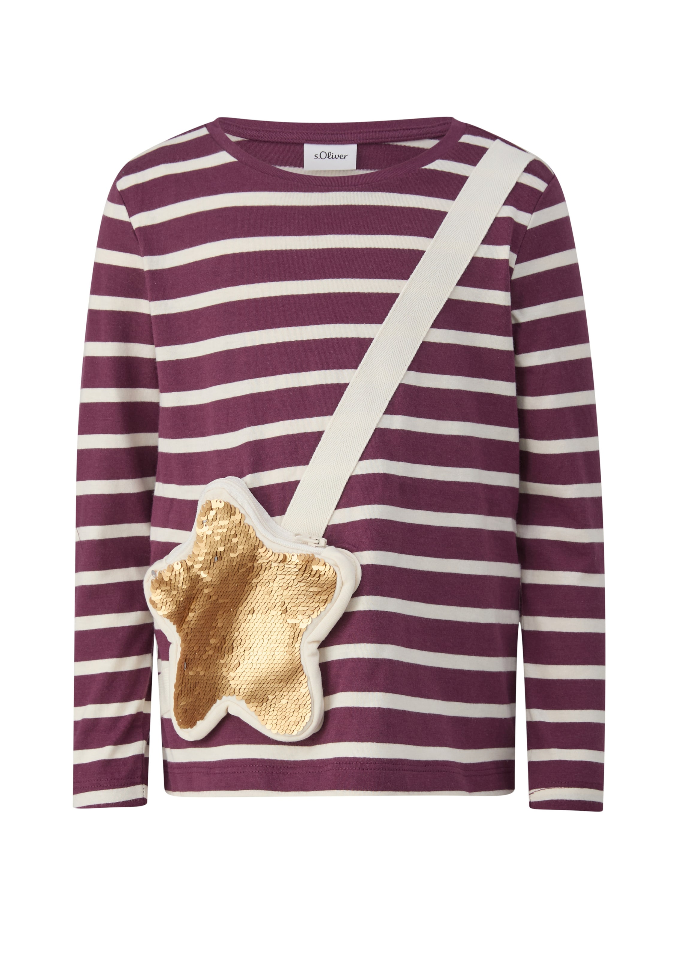 s.Oliver Shirt in Lila: voorkant