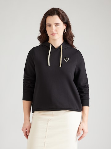 ONLY Carmakoma Μπλούζα φούτερ 'CARNoli' σε μαύρο: μπροστά